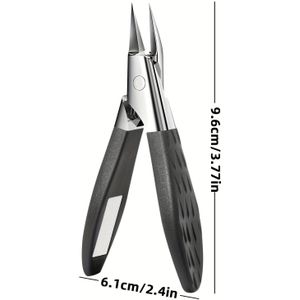 1 stuks Adelaarsbek Afgeschuinde Nagel Tang - Heavy-Duty Roestvrijstalen Professionele Nagelknipper met Afgeschuinde Punten, Ergonomische Handgreep & Anti-Slip Grip voor Dikke Nagels