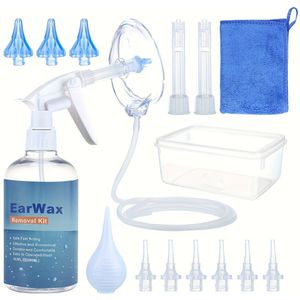 1set Oorsmeer Verwijderingsgereedschap Kit, Herbruikbare Oorsmeer Verwijderaar, Compleet Gemakkelijk Veilig Oor Reiniger Gereedschap, Oor Wasfles Systeem Gereedschap Kit Voor Volwassenen Ouderen