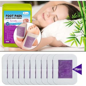 10 stuks Lavendel Voetpleisters, Bamboe Hout Gemberpoeder Voetpads