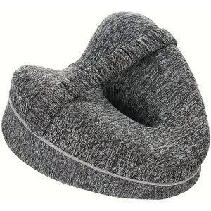 1 stuks Ergonomisch Zijliggen Kussen | Memory Foam Kniekussen met Band, Beensteun Kussen, Afneembare en Wasbare Hoes, Gemaakt van Polyestervezel en Sponsrubber