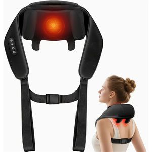 Persoonlijke Massager voor Nek, Schouders, Rug, Benen - Ontspannende Shiatsu Massage Cape met 3D Verwarming en Diepe Kneedmassage - Ideaal Geschenk voor Thuis, Kantoor en Reizen