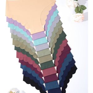 12pcs Women' Hipster Panties, Solid Color Scalloped Briefs, Soft & Comfortable Nylon Underwear With , Comfortable Lingerie | Scalloped Design | Nylon Fabric
