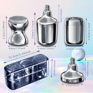 NZND 4-in-1 Elektrisch Scheerapparaat voor Vrouwen - Draadloos, Oplaadbaar voor Gezicht, , Benen & Bikinilijn - Nat/, Pijnloze Ontharing met Opbergdoos - Perfect Cadeau voor Haar