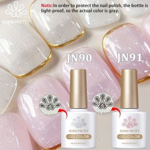 2 stuks BORN PRETTY 10ml Sneeuw Glitter Polish Wit Roze Nagelbenodigdheden Semi Permanente Vernis Soak Off LED Gel Nagellak voor Manicure