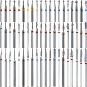 60 stuks Nagelkunst Set - Nagellak Verwijderaar en Polijstmiddel, Duurzaam Manicure & Pedicure Gereedschap voor Vile, Exfoliërende Nagels - voor Thuis Salon