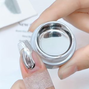 Spiegel Metaal Gel Polish, Zilveren Glanzende Ultra-Glanzige Nagelkunstlijm voor Manicureliefhebbers en Salongebruik