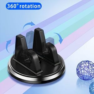 1pc Universal 360 Degree Rotatable Dashboard Mount, Non-slip Adjustable Car Phone Holder, Abs Material Gps Navigation Accessory For Vehicle Electronics