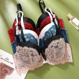 3-delige Romantische Elegante Kanten Push-Up Dames BH Comfortabele Contrasterende Kleur Vrouwen Ondergoed, Dameslingerie, Lingerie voor Vrouwen