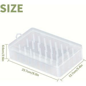 42-slot Spool Organizer For Sewing - Transparent Plastic Spool Storage Box, Diy Needle And Thread Tool Spool Storage Box, Bobbins, Embroidery, Quilting Accessories, Spools Not Included