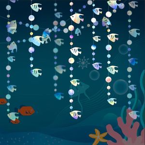 Oceaan-Geïnspireerde Holografische Zeester & Parel Papieren Streamer - Perfect voor Vrijgezellenfeest, Verjaardag, Bruiloft Decoraties & Meer