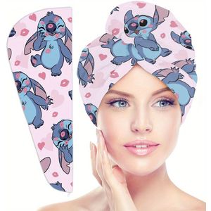 1 stuk/2 stuks Luxe Digitaal Bedrukte Disney Stitch Haardrogers, Schattige Badkamer Haardrogers, Badkamerspullen, Badkameraccessoires