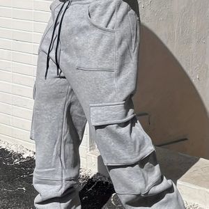 Herren Heavy-Duty Cargo Broek met Meerdere Utility Zakken - Verstelbare Tailleband, Losse Pasvorm voor Bouw, Outdoor en Dagelijks Gebruik - (Herfst/Winter) - Nu Beschikbaar!, PLUS MAAT