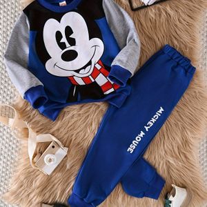 DISNEY Officiële Kids & Minnie Mouse Print Hoodie & Sweatpak Set - & Winter Warme Tracksuit, Iconisch Oren Design, Wasmachinebestendig Speelkleding voor School & Kerstcadeau, Perfect voor Buiten