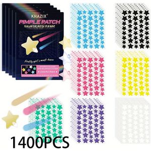 1400-Patch Hydrocolloïde Puistpleister - Schattig Sterontwerp, Parabeen-vrij & Geurloos, Zacht Reinigen voor Alle Licht Beige Types, Unisex Volwassen Gezichtspleister voor Glad Licht Beige