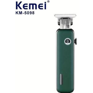 KEMEI Professionele Elektrische Tondeuse met USB Oplaadbare Batterij - Heavy-Duty Roestvrijstalen Mes, Ergonomische Grip & Veiligheidsslotmechanisme