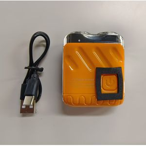 Portable mini elektrische scheerapparaat voor heren, multifunctionele dubbele ringblad trimmer met magnetisch meskopje, USB-oplaadbaar, geschikt voor in de auto, feestelijke cadeaus