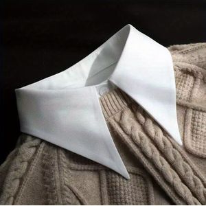 Elegante Witte Afneembare Kraag voor Vrouwen - Veelzijdig & Stijlvol, Perfect voor Werk of Casual