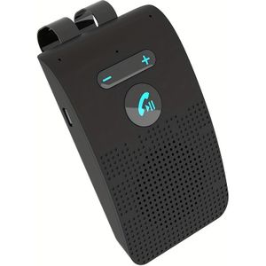 Wijloze hands-vrij speakerphone sets voor voertuigen, gemonteerd op de zonnekap, met meerdere verbindingen voor hands-vrij gebruik in auto-accessoires.