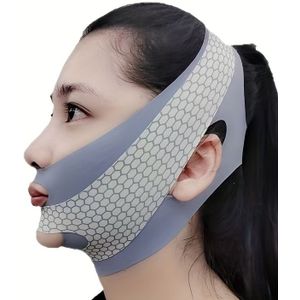 Slaapmasker tegen huidveroudering, V-vormige gezichtsvervormingsbandage, zonder geur, ontspannende gezichtsvormende tape, vermindering van dubbele kin, gezichtsvervormingsband met massagefunctie
