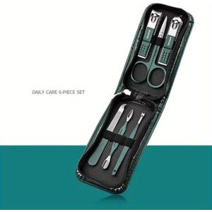 6-delige nagelverzorgingsset, huishoudelijke nagelknipper, draagbaar, oorsmeerverwijderaar, nagelschaar