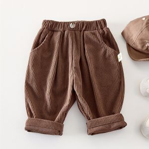 Baby Meisjes Corduroy Casual Broek | Kleur, Lange Lengte, Herfst/Winter, met Zakken, voor Buiten