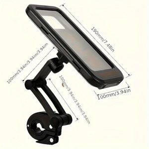 1pc Universal Waterproof Bike Phone Mount, 360° Rotatable Handlebar Holder, For Bicycle & Scooter, Adjustable Plastic Smartphone Bracket For