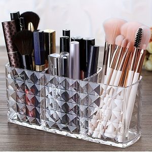 Acrylic Makeup Organizer Tray, Clear Cosmetic Storage Box For Eyebrow Pencils And Brushes, Portable Unscented Vanity Holder With No Installation Required