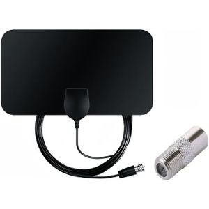 Indoor Digitale Mini HD TV-antenne 4K 1080P VHF UHF Geschikt voor , Bedekt Meer dan 50 Miles met Signaalversterker, Compatibel met en Nieuwe TV's