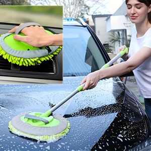 Autowasborstel Mop Met 47.5 "Lange Voor Detaillering Schoonmaak Automotive Truck SUV RV Trailer Spons Duster Mitt Geen pijn Verf