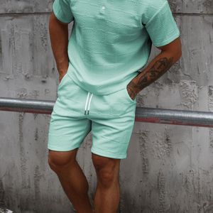 -border Heren Casual Sportshirt en Shorts Set
