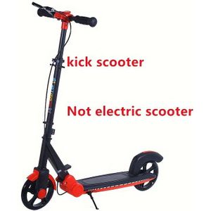 wiel een-klik opvouwbare voet scooter met handrem, vier verstelbare hoogtelijsten, en een belastingscapaciteit van 100Kg.