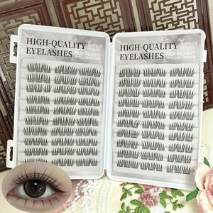 wimpers die direct zonder lijm kunnen worden geplakt - 180 clusters, natuurlijke en cartoonstijl, gemengde lengte 11-13mm, geschikt voor beginners, 0.07mm , lijm-vrije wimpers