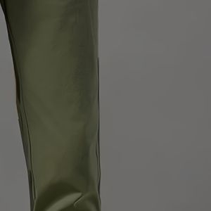 Herren Slim-Fit Rechte Pijpen Casual Broek - Olijfgroene Twill Stof met Micro-Stretch & Achterzakken, All-Seizoen Veelzijdige Broeken voor Casual Kleding