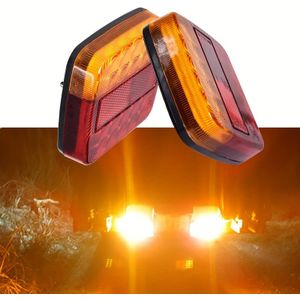 2pcs Cnsunnylight Led Tail Light Bulbs 12v, 26 Bead High Brightness For Truck Trailer Rv Brake Lights, Parking Reversing Lamp Components, No Battery Required, Rv Lighting | Sleek Led Bulbs |