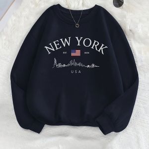 KCVR Print Sweatshirt met Ronde Hals | Elegante Party Kleding, Lange Mouwen, Fleece Gevoerd, Geschikt voor Herfst/Winter Casual Sport