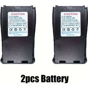 BAOFENG Walkie Talkie Batterij - USB Oplaadbare Twee-Weg Radio Batterij, Hoge Capaciteit & Kracht, Compatibel met 666S 888S, Zwart