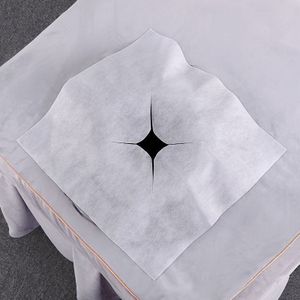 200pcs Disposable Massage Bedside Pillow Covers - Nonwoven, - Hole Design For Use, White, Hole Covers For Massage Table