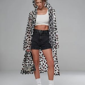 Volledig bedrukt EVA modieus dierenpatroon draagbaar poncho