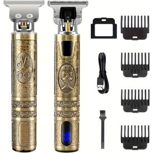 elektrische scheerapparaat, draadloos oplaadbaar scheerapparaat met LCD-scherm, Zero Gap trimmen haarset