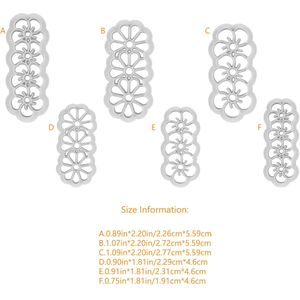 6 stuks Daisy Bloem Barrette Klei Snijders Set - Polymer Klei Vormen voor Sieraden en Haar Accessoires Gemaakt, Decoratieve Plastic Bloem Polymer Klei Vorm Snijders voor DIY Craft Projecten