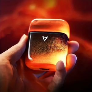 Draadloze Gaming Headset met AI Ruisonderdrukking, RGB Glow Oordopjes, Lange Batterijduur & -C, Semi-Open Pasvorm, Compatibel met PC/Mobiel voor //Smartphone (Geen Oplader Inbegrepen) - Zwart/Wit