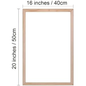 1sets Canvas Stretcher Bars 16x20 Inch, Sturdy Wood Frame For Oil Paintings & Wall Art - Easy To Build