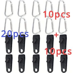 20pcs Of Outdoor Windproof Tent Adjustable Spiral Abs Canopy Clip Set - Suitable For Camping Waterproof Tarps, Rvs, Car Covers, Swimming Pool Covers, Boat Covers, And More.