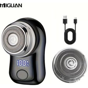 Herenscheerapparaat, USB-oplaadbaar, digitaal display, compact en draagbaar, ideaal voor zakenreizen