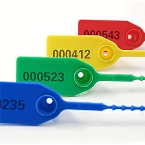 100pcs Plastic Tamper Seals, For Fire Extinguisher Numbered Zip Ties Security Labels Disposable Self-locking Tags 250mm10in