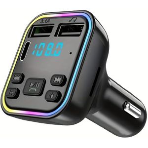 Auto MP3-speler, Type C USB C Snelle Oplaad, Dubbele Auto-oplader, Handsfree , Draadloze FM-ontvanger, FM-, Auto-aansluiting, ≤36V Bedrijfsspanning, Geen Batterij, Met Draadloze Eigenschap