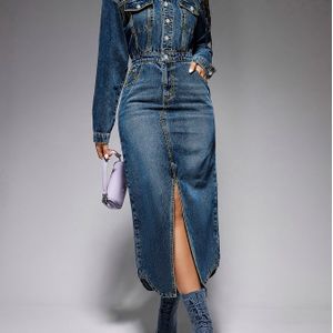 218621-1# Damesjurk met Lange Mouwen