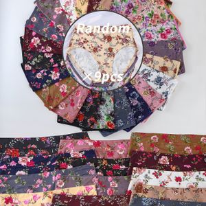 9-delige Pakket van Diverse Damesondergoed met Comfortabele, Huidvriendelijke Rozenprint in High-Waist Stijl, Verleverd in Willekeurige Kleuren