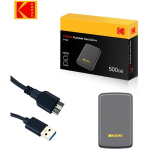 KODAK Draagbare Externe Schijf van 2.5 Inch met Opties van 500GB en 1TB, Met USB 3.0 Compatibiliteit voor PS5, , PC, Mac, Desktop en MacBook