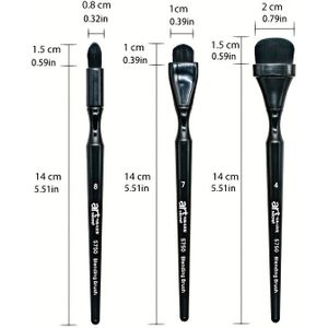 Artsecret ABS Rendering Brush #5750 - Zwart, Duurzaam Waterverfkwast voor , Pastel en Embossing - Ideaal voor DIY Scrapbooking en Stempelen, Embossing Brush|Duurzaam Brush|Ergonomisch Handvat